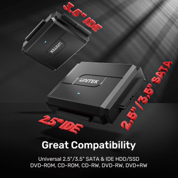 UNITEK USB3.0 TO IDE + SATA II DÖNÜŞTÜRÜCÜ(Y-3324)